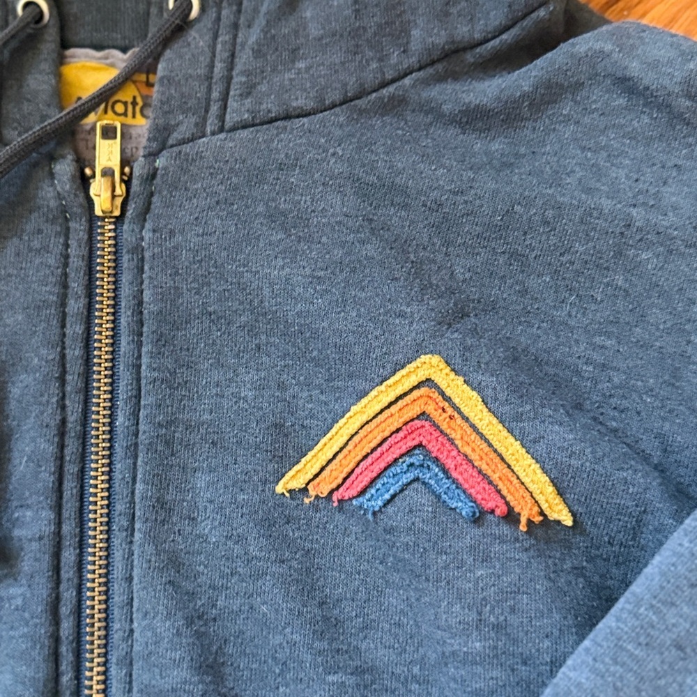 Rare Aviator Nation 7 stripe full zip hoodie - Picture 3 of 5